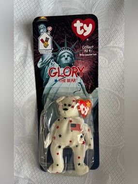 Ty Beanie Baby Glory – 1998 McDonalds Intl Bear – Sealed